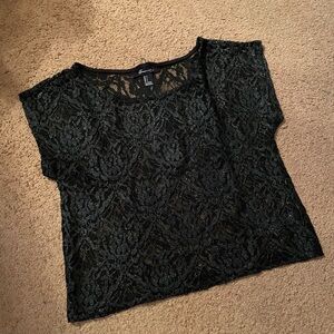 Forever 21 Elegant Black Lace Top